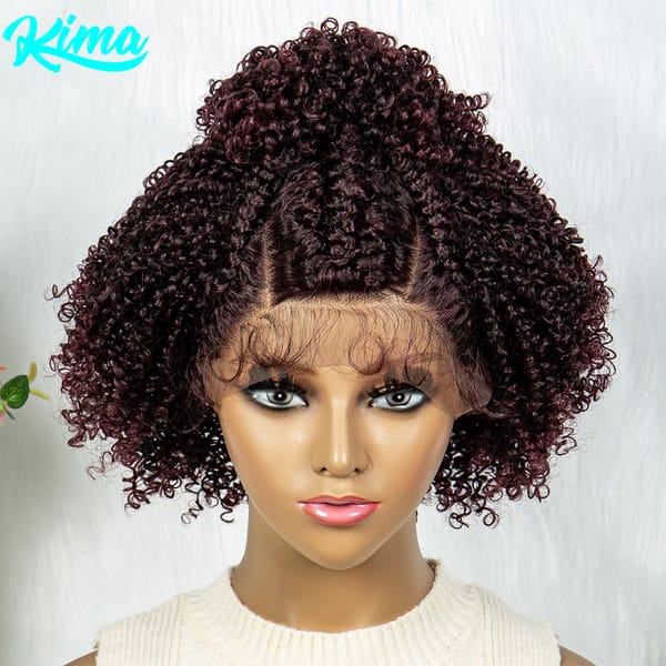 Braided Wigs Synthetic Lace Wig Braided Wigs With Baby Hair For Black Women Wig Jerry Curly Hair Wigs Curly Bob Wig