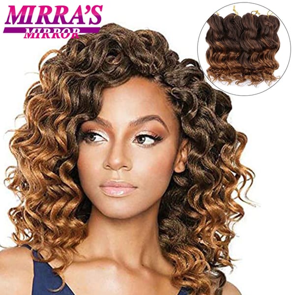 Deep Wavy Twist Crochet Hair 9/12/14 Inch Synthetic Afro Curly Hair Crochet Braid High Temperature Fiber Braiding Hair Extension