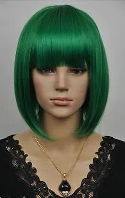 new popular Bob short green cosplay women health Hair Wigs
