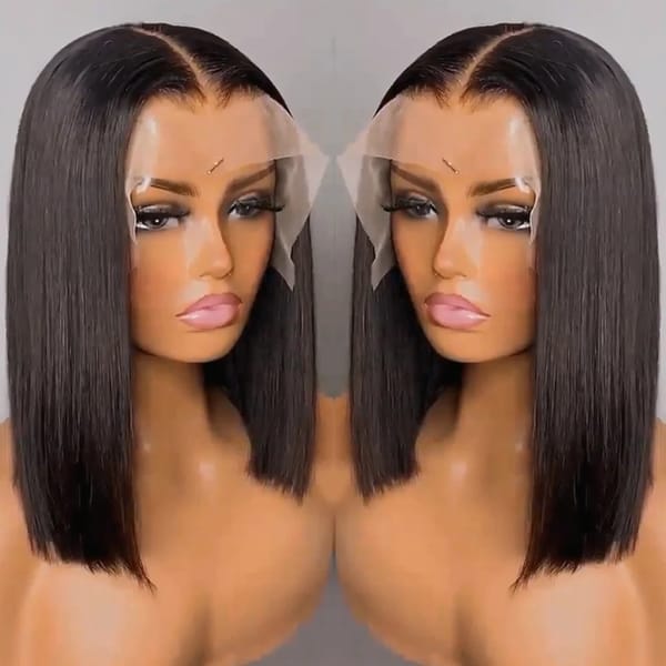 13x4 HD Lace Frontal Wigs Straight Short Bob Wig Human Hair Wigs For Women Brazilian Pre Plucked 4x4 Lace Front Human Hair Wig