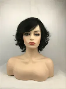 Women’s Wig Short Black Curly Wave Ladies Wig Daily Hair Wigs