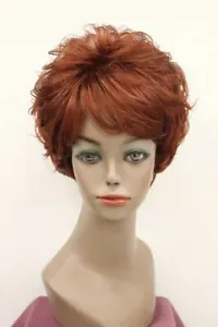 Short Curly Women Wig Ladies Daily Hair Wig Orange Red Cosplay Wigs