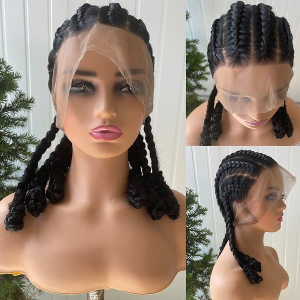 Charisma Synthetic Full Lace Wigs Cornrow Braided Wig Lace Frontal Braiding Hair Wigs For Black Women Natural Looking Wig