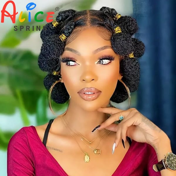 Handmade Bantu Braided Wigs Synthetic Full Lace knotless Braided Lace Wig for Black Women Short Braiding Hair Wig with Baby Hair