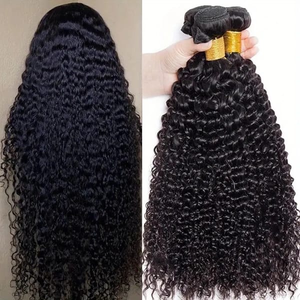 Rebecca Indian Kinky Curly Bundles Hair Natural Black Bundle Hair Extension 100% Natural Remy Human Hair Can Buy 3 Or 4 Bundles