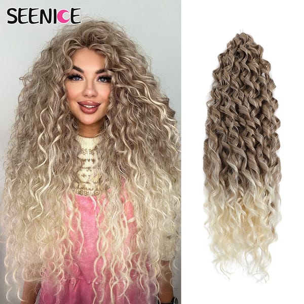 African Curls Synthetic Jessica 22”Deep Wave Twist Crochet Hair Afro Curly Crochet Braids Ombre Orange Braiding Hair Extensions