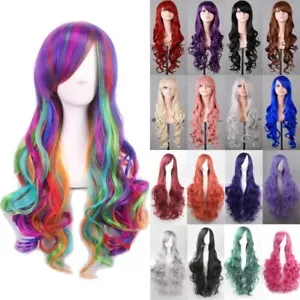 Women Wig Long Curly Wigs Ladies Fancy Party Synthetic Hair Wig