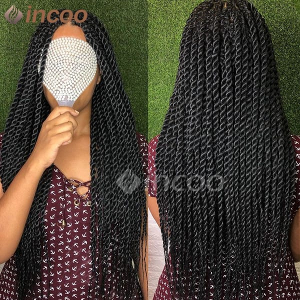 Synthetic Full Lace Front Senegalese Knotless Box Braided Wigs For Black Women Lace Frontal Twist Braiding Hair Wig Braids Wig