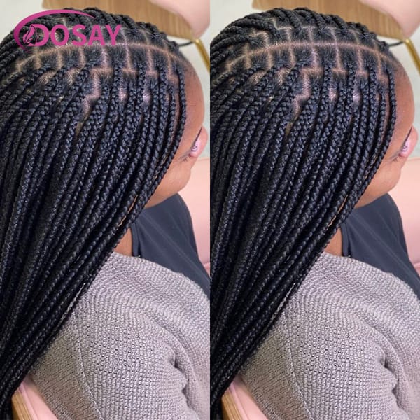 Dosay 36" Synthetic Braided Wig Box Braids For Black Women Knotless Braid Wig Full Lace Wigs Front Braids Hair Cornrow Braids