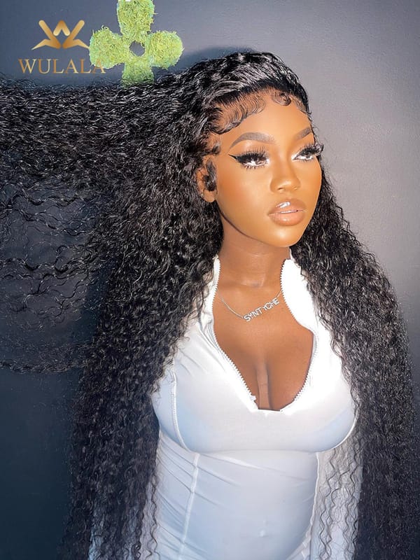 Wulala Deep Wave Front Wig 13x4 13x6 Hd Lace Frontal Human Hair Wigs For Women 30 Inch Brazilian Pre Plucked Lace Wet And Wavy