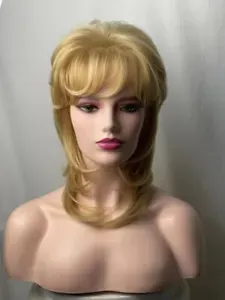 New Women Wig Long Wavy Curly Wig Ladies Hair Fluffy Wig Blonde Wigs