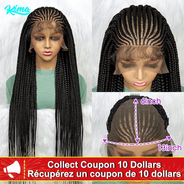 Braided Wigs for Black Women Synthetic Lace Front Wigs 13x6 Transparent Lace Front Braid Wig Braids Wigs With Baby Hair