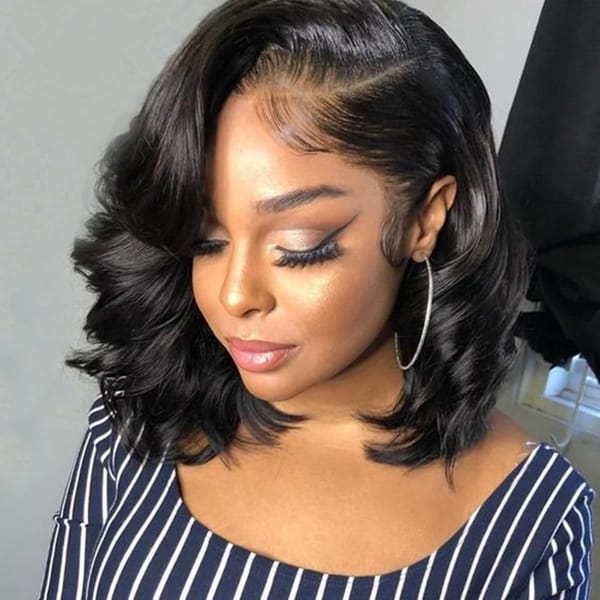 Brazilian Body Wave Short Bob Wig 4x4 Closure Wig Transparent 13x4 Lace Front Human Hair Wigs for Women Pre Plucked Virgin Remy