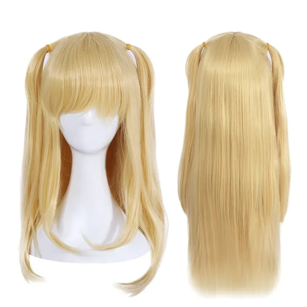 Anime Game Cosplay Misa Amane Elina Vance Blonde Long Straight Women Hair Wigs