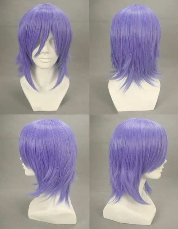Rosario + Vampire Mizore Shirayuki Cosplay Short Purple Hair Wigs