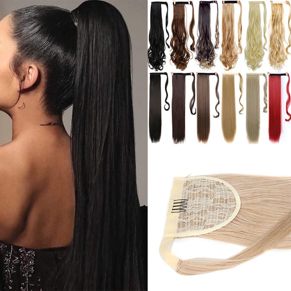 DIFEI Synthetic Ponytail Extensions Hair Hairpiece Horse tail False Tail Pigtails For Hair Woman Collection False By Natural