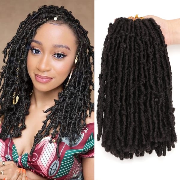 8/10/14 inches Synthetic Butterfly Locs Crochet Hair 12 Strands Soft Locs Crochet Hair For Black Women Crochet Braids Hair