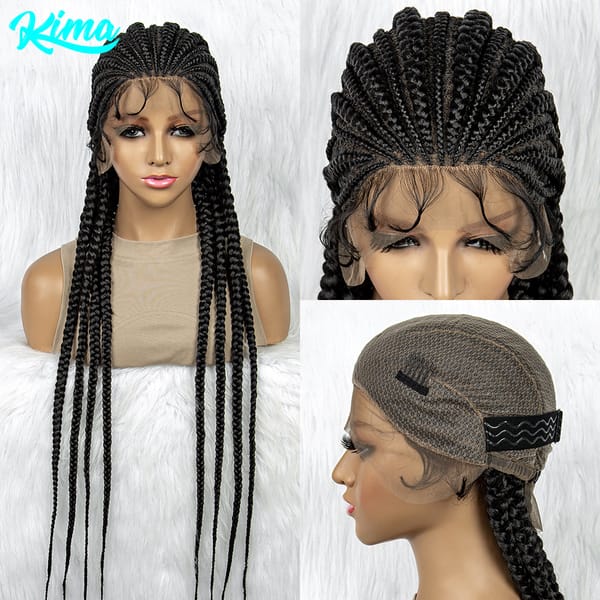 Full Lace Braided Wigs Synthetic Braided Wigs for Black Women Synthetic Lace Front Wigs Braided Wigs With Baby Hair