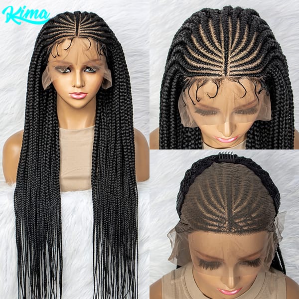 New Arrival Synthetic Lace Front Wigs Braided Wigs 13x6 Lace Front Braids Wig With Baby Hair for Black Women