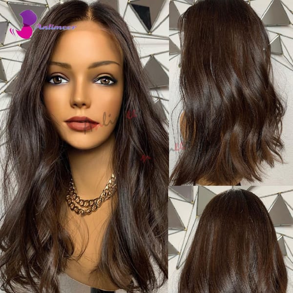 Chocolate Brown Colored Human Hair Wig Glueless Human Hair Wigs for Black Women Brown Wig Human Hair 200% Density Short Wavy Wig