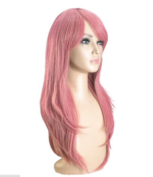 OneDor 20 Inch Full Head Straight Kanekalon Hair Wig (Pink)
