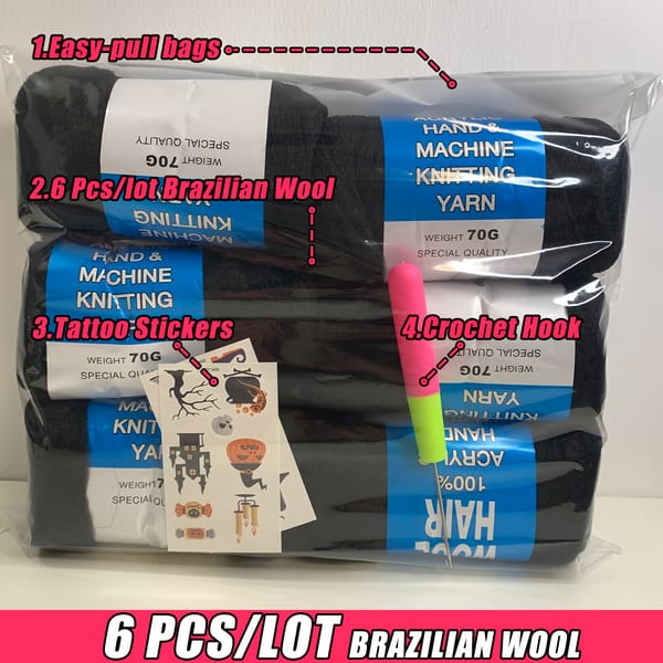 Wigundle Desire for hair yarn 70g per Brazilian wool hair low temprature flame retardant synthetic fiber for braiding