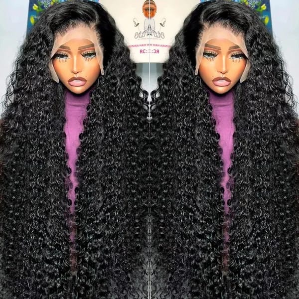 250% Deep Wave 13x6 HD Lace Frontal Wig Malaysian Curly Human Hair Wigs For Women Lace Front Human Hair Wig Pre Plucked 34 Inch