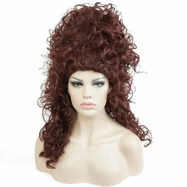 Popular Long Wine Red Straight Grandient Synthetic Hair Wigs For Women’s Christmas Halloween Cosplay Costume Party Wig