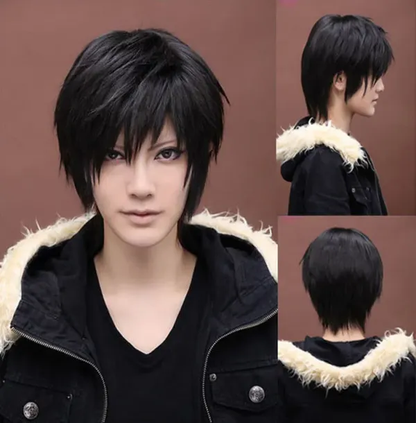 Free Shipping New Short Black Cosplay Orihara Izaya  Man's  Heat Resistant hair Wig