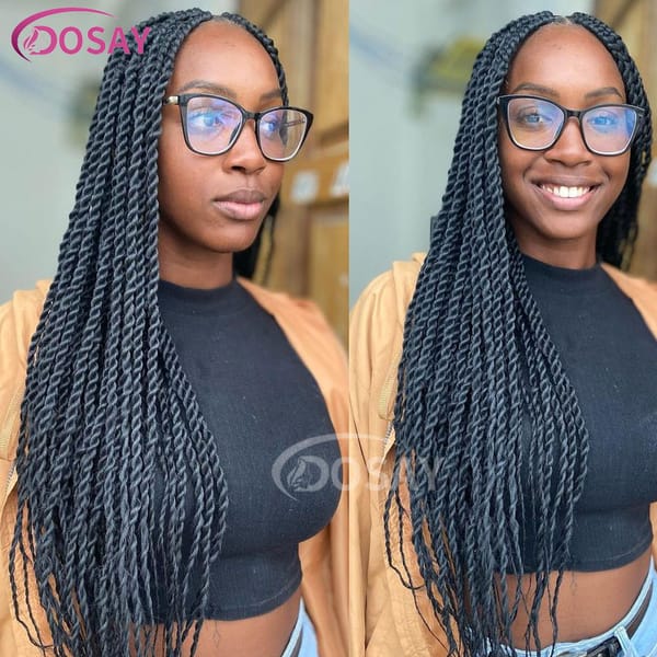 Synthetic Full Lace Front Senegalese Knotless Box Braided Wigs For Black Women Lace Frontal Twist Braiding Hair Wig Braids Wig