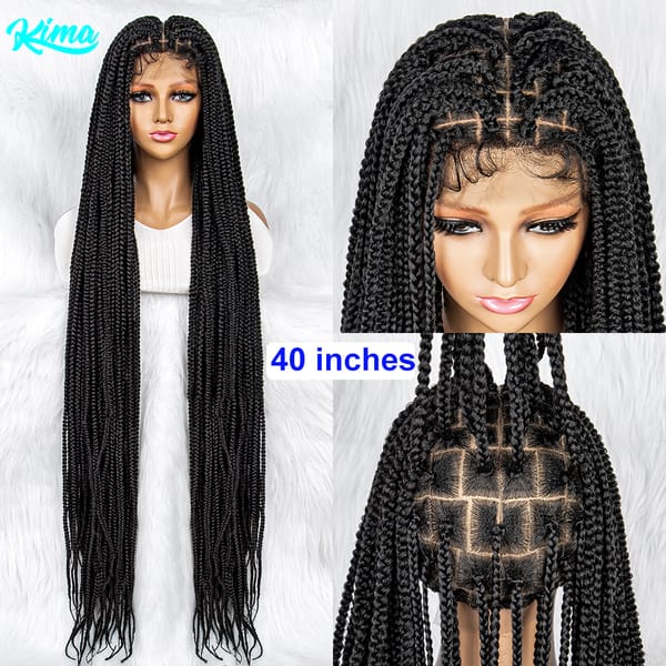 Braided Wigs for Black Women Synthetic Lace Front Wig Knotless Box Braids Wig With Baby Hair Full Lace Cornrow Braided Wigs
