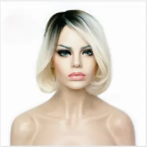 2022 Hot Sale Wig Hanasaku Fashion Short Blonde Straight Fiber Cosplay Wigs Hair