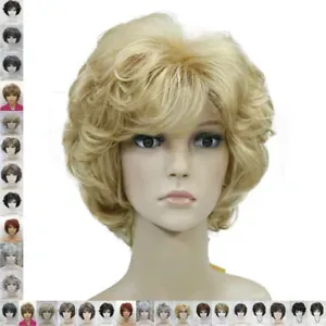 Women Fashion Short Wigs Blonde Brown Black Wig Bob Curly Wigs Real Natural Hair
