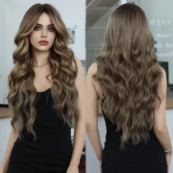 Fashion 26“ Ombre Blonde Cosplay Hair Wig for Women’s Halloween Christmas Anime Part Wigs