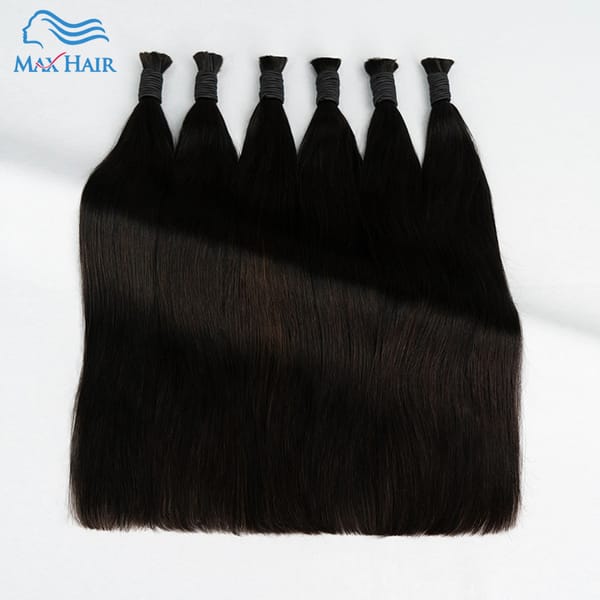 Real Remy Beauty Virgin Straight 100% Human Braiding  No Weft Peruvian Hair Bulk Bundles Extensions