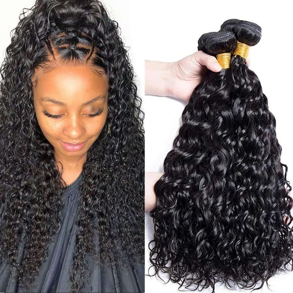 10A Water Wave Bundles Malaysian Hair Weave Bundles Deals Unprocessed Curly Human Hair Bundles 32" Remy Hair Extensions