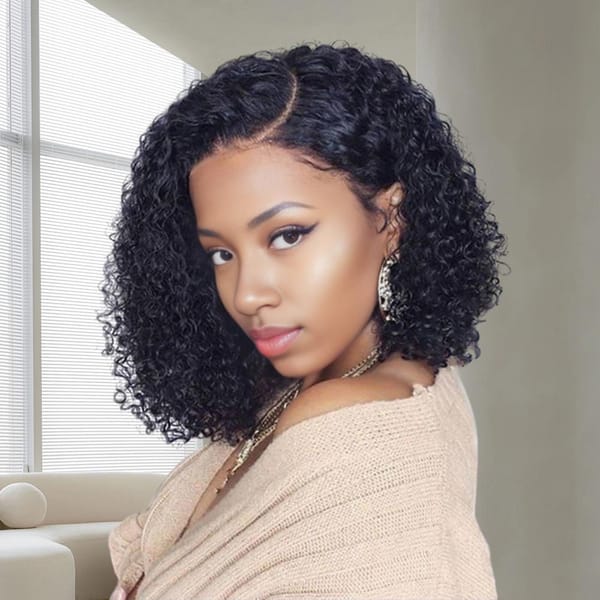 14-26 Inch Women Long Afro Curly Wig Side Part Fluffy Natural Deep Wave Wigs Shoulder Length Brown Black Wine Red Synthetic Hair