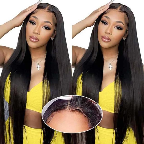 lace front human hair   Wigs for Women Brazilian 13x6 Bone Straight Human Hair Short hd Lace Wig