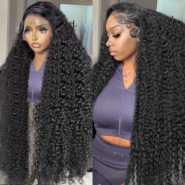 Addictive 250% Brazilian 30 40 Inches Deep Wave 13x4 HD Transparent Human Hair Wig Curly 13x6 Wave Lace Frontal Wigs For Woman