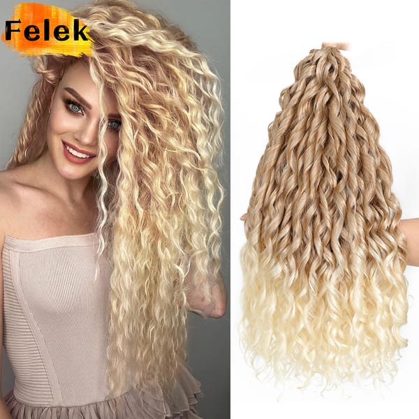 22 Inch Jessica Synthetic Hair Deep Wavy Twist Crochet Hair Curly Crochet Braids High Temperature Fiber Braiding Hair Extensions