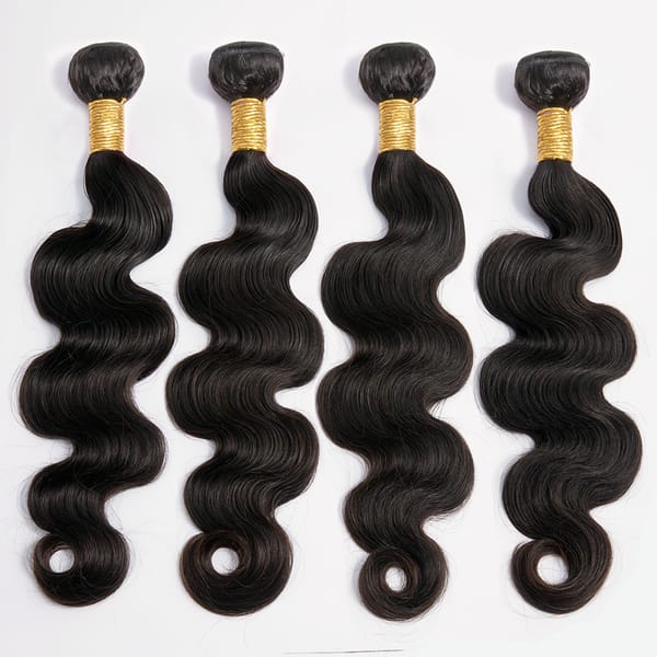 Body Wave Bundles Brazilian Hair Weave Bundles 1/3/4 PCS 100% Human Hair Bundles Natural /Jet Black 10-32"Remy Hair Extensions