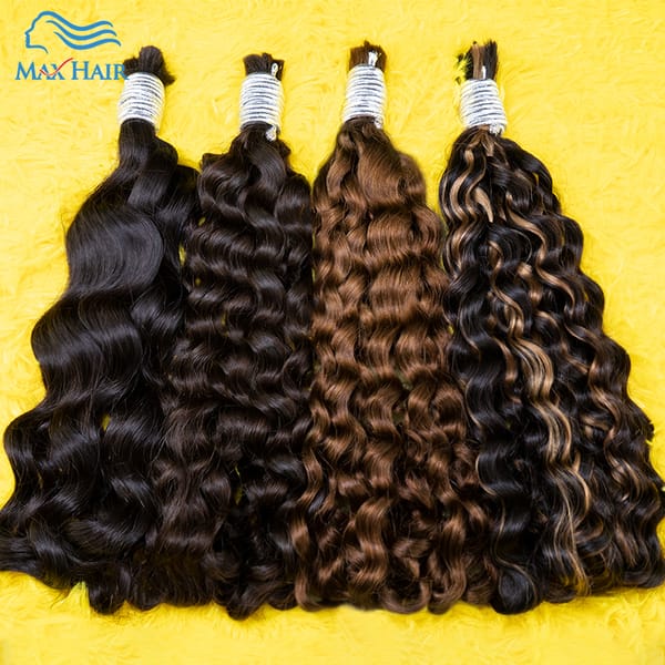 Human Hair Deep Curly 100% Human Hair Bulk Extension Virgin  10A Bulk Hair Weaving For Braiding Unprocessed No Weft 18-30inches