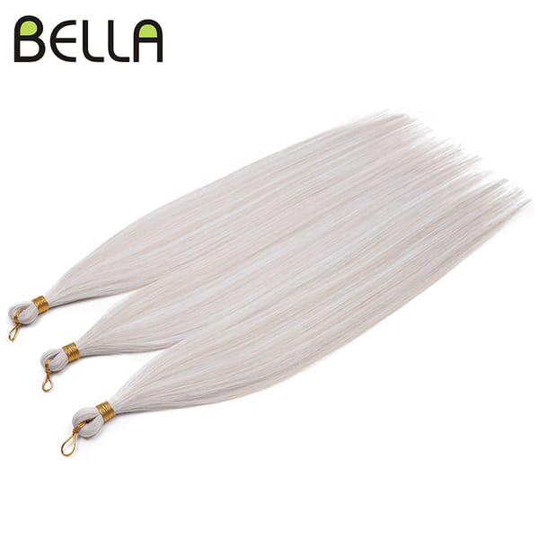 Ariel Straight Pony Hair 28 Inch Hair Bundles Crochet Braids Hair Synthetic Braiding Hair Ombre Orange Crochet Hair Extensions