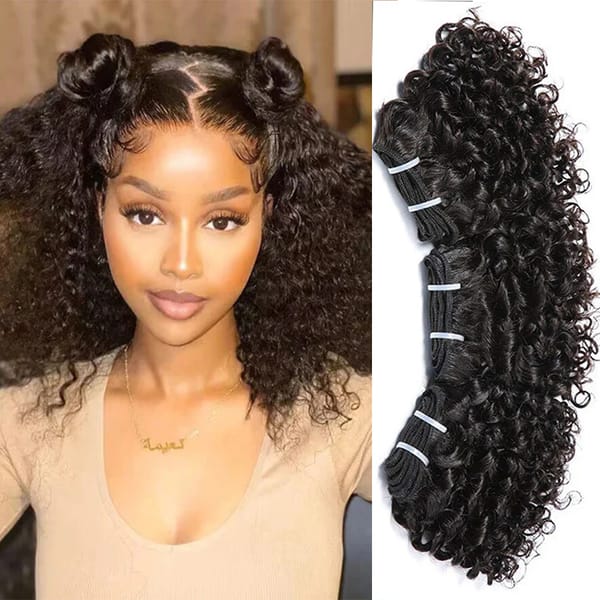 12A Mongolian Afro Kinky Curly Human Hair Bundles Kinky Natural Humain Hair Deep Wave Curly Hair Weave Extensions Unice Hair