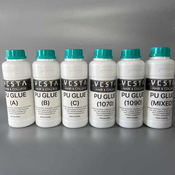 PU Glue A B C 1070 1090 for Making Tape In Hair Extension PU Skin Weft and Toupee Topper Tape Hair Extension Tools 500g/bottle