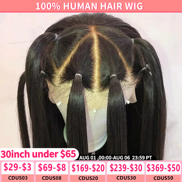 360 Full Transparent Lace Wig Brazilian Bone Straight 13x4 13x6 HD Lace Front Wigs Pure Full Lace Wig Remy Human Hair For Women