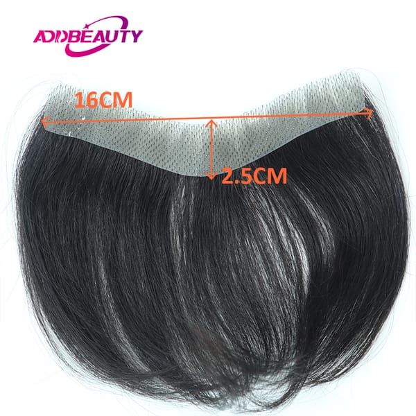 Vstyle Front Human Hair Wigs for Men Straight Indian Remy Hair Replacement Units Thin Skin Men Toupee Full PU 0.12cm Hairpiece