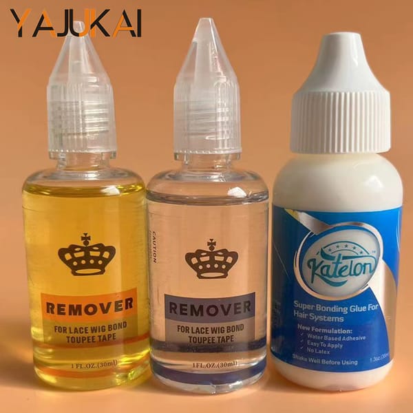 Waterproof Lace Front Wig Glue 30ml Glue Remover 1Pcs Yellow Adhesive Remover For Toupee Hair Glue For Salon Hair Styling Tools