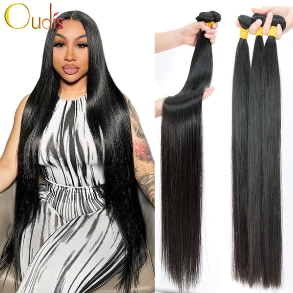 30 32 Inch Human Hair Bundles Bone Straight Human Hair Weave Bundles Brazilian Hair Extensions Bundles Raw Hair 100% Human Hair