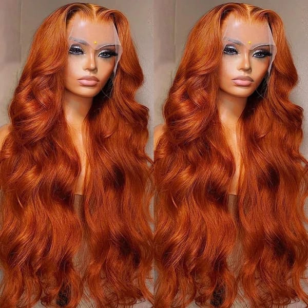 Body Wave 13x4 Orange Ginger Lace Front Wigs Human Hair For Women 13x6 Hd Lace Frontal Wig 4x4 5x5 Closure Human Hair Wig